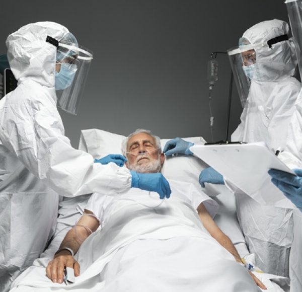 doctors infectious patient close up